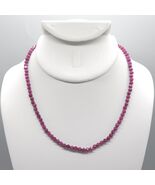 Natural Root Ruby Necklace - 925 Sterling Silver Clasp - 18", 20", 24" W... - $34.90+