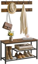 Ibuyke Coat Rack Shoe Bench Set, Entryway Shoe Rack With Coat Hooks,, Ut... - $64.94