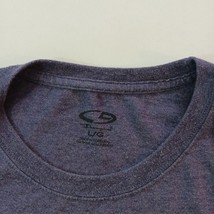 Champion Crewneck Men's Solid Plain Casual Blue T-Shirt Long Sleeve Size Large image 3