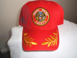 U S Army logo w/shadow on a new Red Ball Cap - $20.00