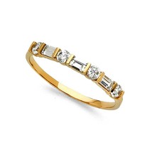 14k Yellow Gold 0.50Ct Baguette Cut Diamond Wedding Band Anniversary Ring Gift - £159.53 GBP