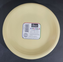 Gibson Housewares Pastel Yellow Mix And Match Stoneware 8&quot; Dessert Plate Nos - £6.81 GBP