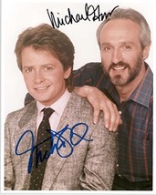 Michael J. Fox &amp; Michael Gross Signed Autographed &quot;Family Ties&quot; Glossy 8x10 Phot - £158.26 GBP