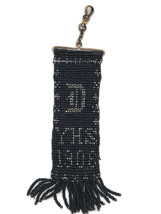 Vintage Antique 1908 Glass Beaded Cut Steel Fob YHS High School Initial ... - $26.48