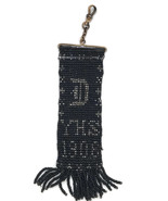 Vintage Antique 1908 Glass Beaded Cut Steel Fob YHS High School Initial ... - £21.10 GBP