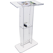 VEVOR Acrylic Podium, 47" Clear Podium Stand with Wide Reading &amp; Storage... - $159.99