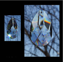 1PCS Crystal Almond 50mm Clear  Teardrop Prism A-Grade Suncatcher Pendant - £0.79 GBP