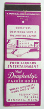 Red Dougherty&#39;s Parker House  Mendota, Minnesota 20FS Restaurant Matchbook Cover - £1.62 GBP