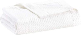 Madison Park Egyptian Cotton Luxury Blanket White 108x90 King, Couch or ... - £47.06 GBP