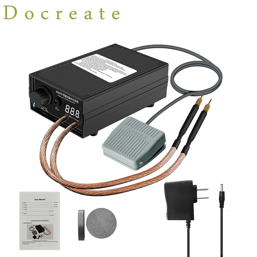 Docreate 8000W Hight Power Spot Welder hine Kit 18650 Battery Pack Welding Tools - £79.15 GBP