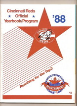 1988 cincinnati reds official yearbook program - $28.81