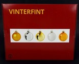 IKEA VINTERFINT Decoration Ornament Glass 20 Pack Gold White 2 ¼&quot; New 00... - $19.79
