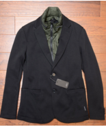 Armani Exchange A|X $290 Men&#39;s Zip- Out Liner Solid Black Sport Coat Bla... - £64.71 GBP