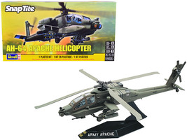 Level 2 Snap Tite Model Kit AH-64 Apache Helicopter 1/72 Scale Model by Revell - $50.68