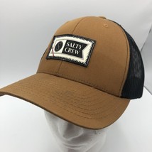 Salty Crew Topstitch Retro Trucker Hat - Camel / Black - New - $19.31