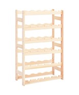 vidaXL Solid Pinewood Wine Rack for 30 Bottles Storage - €74,19 EUR