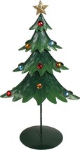Metal Christmas Tree Tabletop Decorations, 15.5inch H Hand Painted Chris... - £19.47 GBP