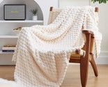The 50&quot; X 60&quot; Beige Exq Home Fleece Throw Blanket Is A Cozy, Lightweight... - $35.93
