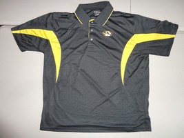 Missouri Tigers Golf Pga Tour Polyester Polo Shirt Ncaa Black Mens 2XL Excellent - £20.96 GBP