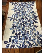 Pair IKEA Blad Stockholm Blue Leaf Leaves Linen Cotton Curtains Drapes 8... - £238.46 GBP