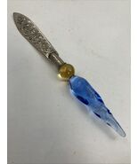 Murano Glass &amp; 800 Silver 6.5” Letter Opener From Italy - $49.45