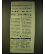 1933 International Correspondence Schools Ad - service for men who need ... - £14.78 GBP