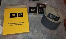 Vintage CAT Caterpillar 75 Years Strapback Cap Hat Power Parade 2000 Box... - £29.42 GBP