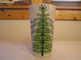 Estate Large Starbucks 2011 White with Tall Christmas Tree Coffee Mug Cup – 6 in - £6.73 GBP