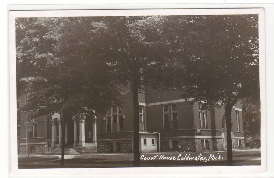 Primary image for Court House Coldwater Michigan 1950s RPPC Real Photo postcard