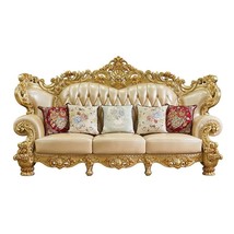 7 seater royal luxury Antique living room furniture original leather sofa set wh - £6,038.61 GBP