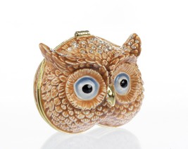 Owl Trinket Box hand-made by Keren Kopal with Austrian Crystal - £48.02 GBP