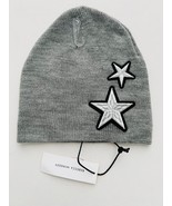Rebecca Minkoff Silver Stars Knit Beanie Hat Grey - $87.58 CAD