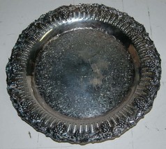Sheffield Reproduction 1847 Grape EP Copper Platter Round 9.25 Inch Silv... - $646.89 MXN