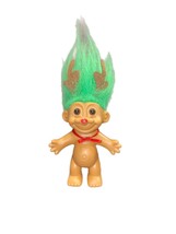 Vintage Russ Troll Doll - Rudolph The Red Nosed Reindeer - Green Hair - naked - £3.93 GBP
