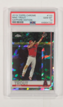 2019 Topps Chrome Mike Trucha Sapphire Edición PSA 10 Joya Mint #100 - £334.63 GBP