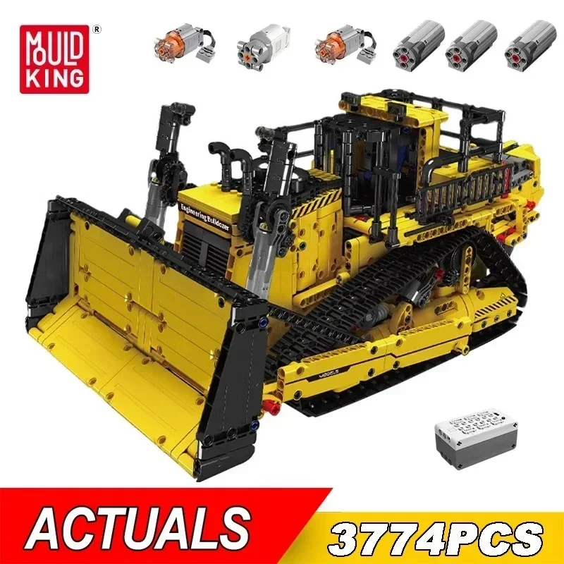 MOULD KING 17049 Technical Motorized PR766 Bulldozer Building Block APP RC - £270.13 GBP