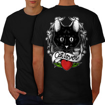 Cat Lover Shirt Kitty Animal Men T-shirt Back - £10.41 GBP