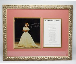 Beverly Sills Opera Soprano Signed Photograph w/ Program Ornate Frame - $173.24