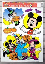 Disney Halloween Window Decor Cling Goofy Micky Mouse Minnie Vampire Witch VTG - £4.09 GBP