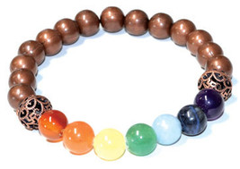 8mm 7 Chakra Copper beads - £20.51 GBP