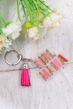 Strawberry Pink GIRL MAMA Tassel Keychain - $76.60 MXN