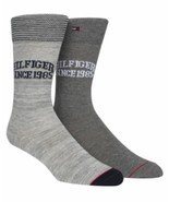 Tommy Hilfiger Men&#39;s 2-pk. Premium Blend Logo Socks Gray Heather Size  7-12 - €11,19 EUR