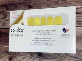 Color Street Nail Strips Lemon Beat Drop Yellow Shimmer, New In Box - $4.99