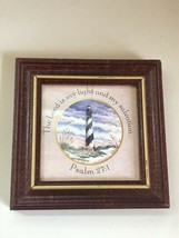 Estate Small The Lord is my Light and My Salvation w Lighthouse Picture ... - £7.46 GBP