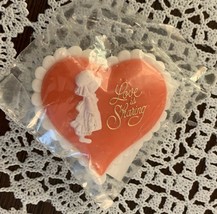 American Greetings Love Is Sharing Valentines Day Pin  Vintage Brand New - £7.97 GBP