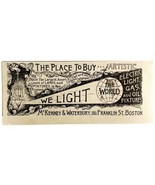 McKenney &amp; Waterbury Light Fixtures 1894 Advertisement Victorian Boston ... - $27.41 CAD