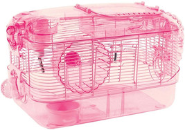 Kaytee CritterTrail One Level Pink Habitat with Removable Petting Zone - £56.59 GBP