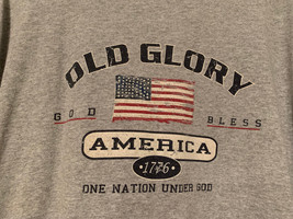 Vintage OLD GLORY 1776 One Nation Under God Adult Size XL Gray Short Sleeve Tee - £3.97 GBP