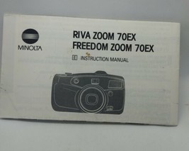 Minolta Riva Zoom 70EX instruction Manual Only Replacement OEM - £7.75 GBP