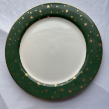 Galaxy Dinner Plate Sakura Fine Porcelain 14k Gold Indonesia Green Gold White - £23.73 GBP